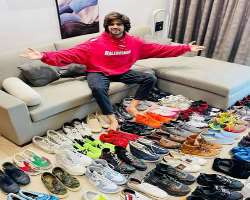 The actor is a shoeholic person and has a large collection in his home.